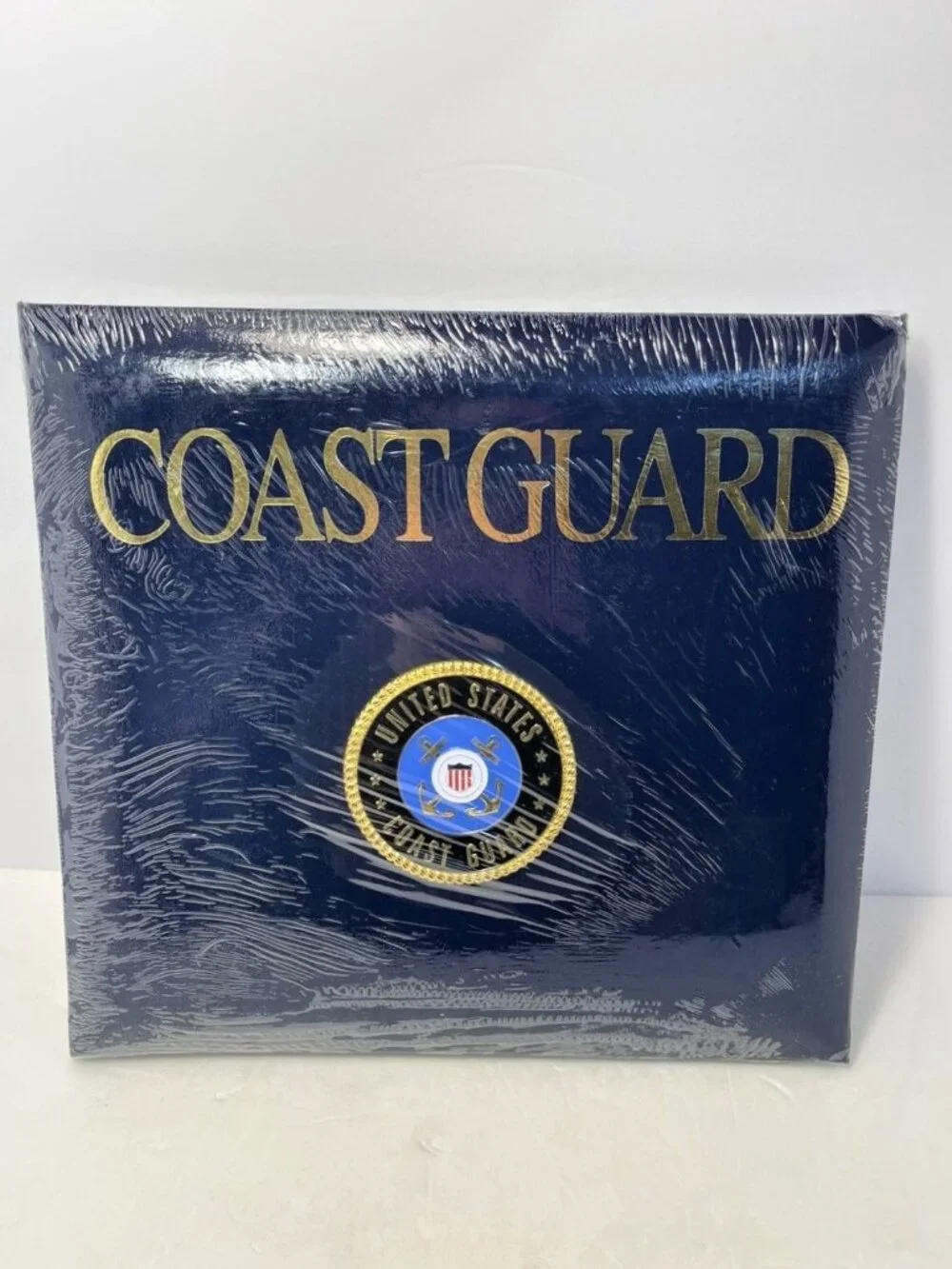 US Coast Guard Scrapbook Photo Album UNITED STATES Leather K&Company Anchor RARE